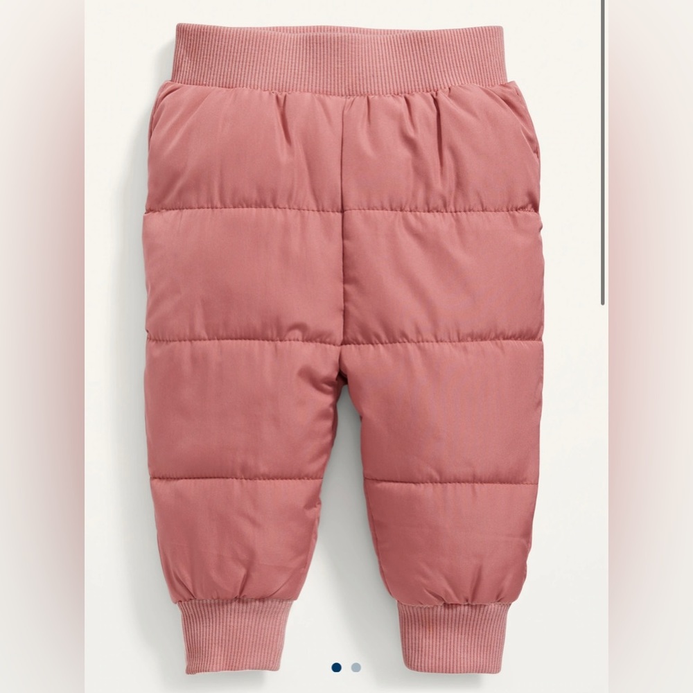 Rib-Knit-Waist Frost Free Puffer Pants for Baby
